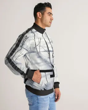 Track jacket snow stripe sleeves