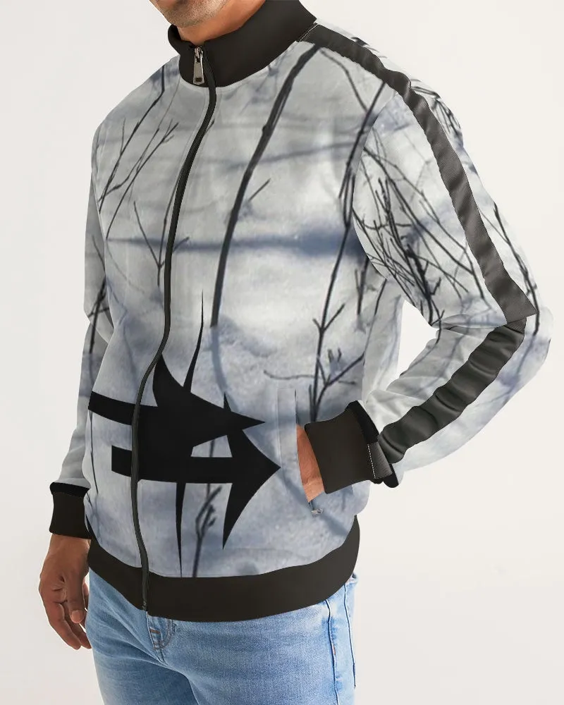 Track jacket snow stripe sleeves