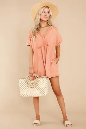 Tuscan Nights Apricot Romper