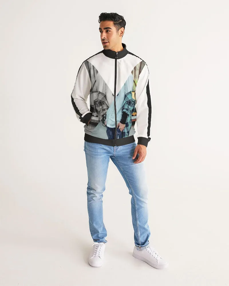 Two sides to a story Men's Stripe-Sleeve Track Jacket