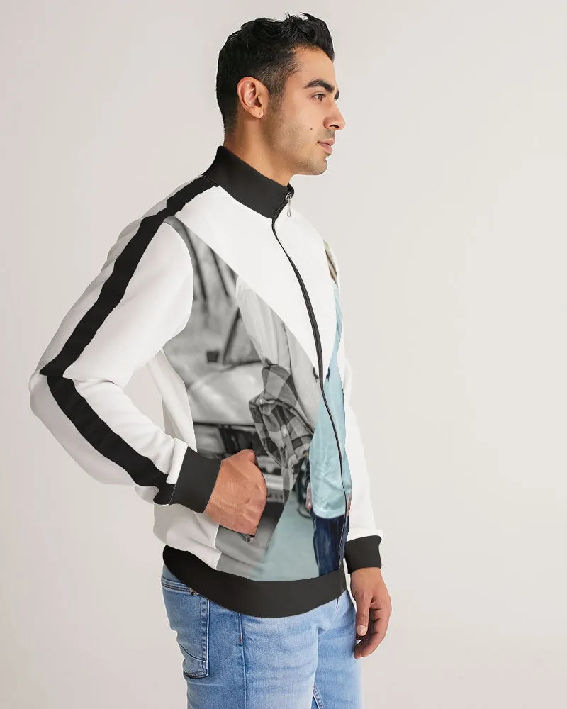 Two sides to a story Men's Stripe-Sleeve Track Jacket