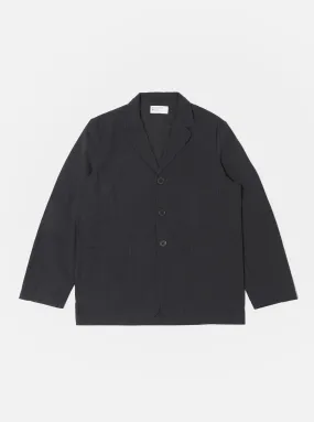 Universal Works Five Pocket Jacket in Black Winter Twill