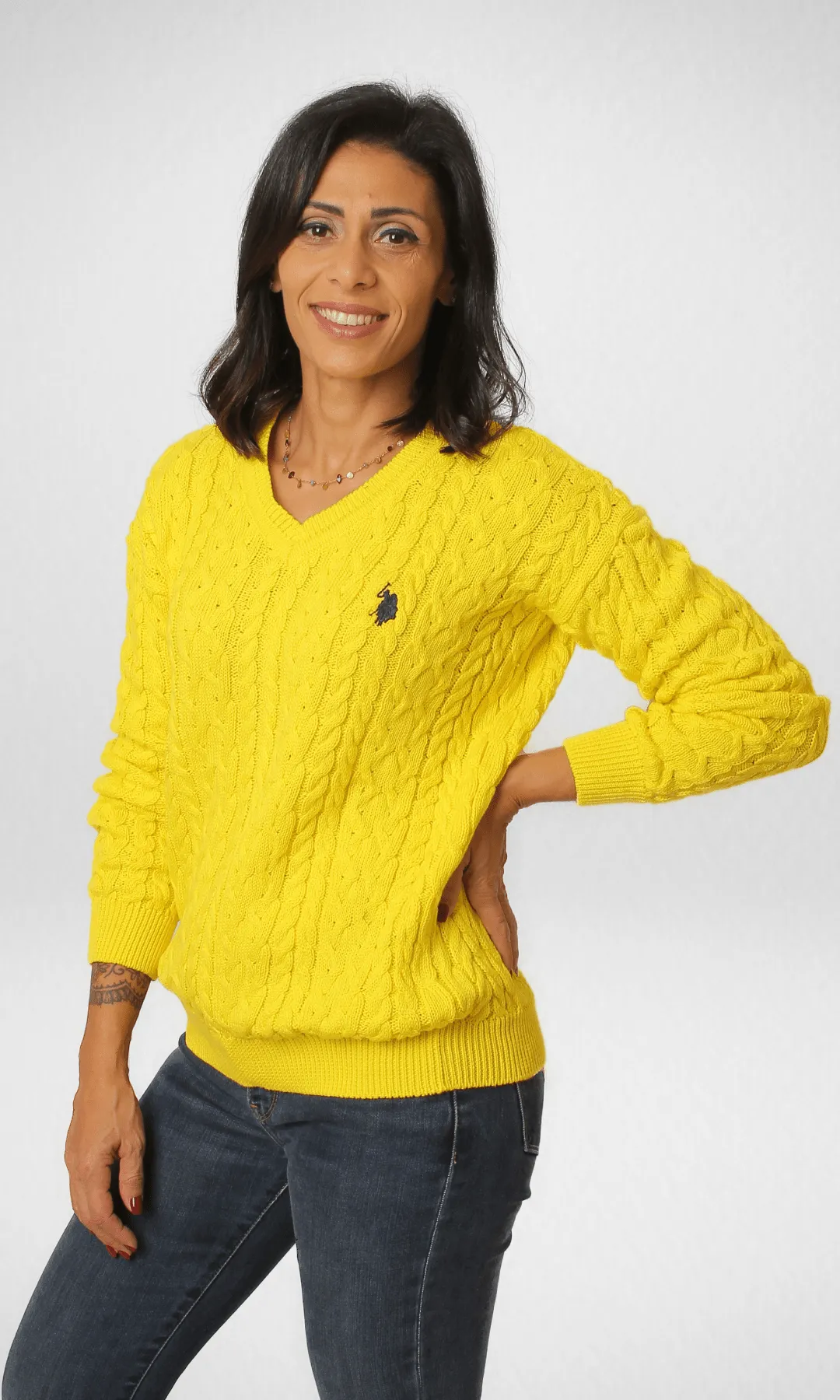 USP Pullover V-Neck - Yellow