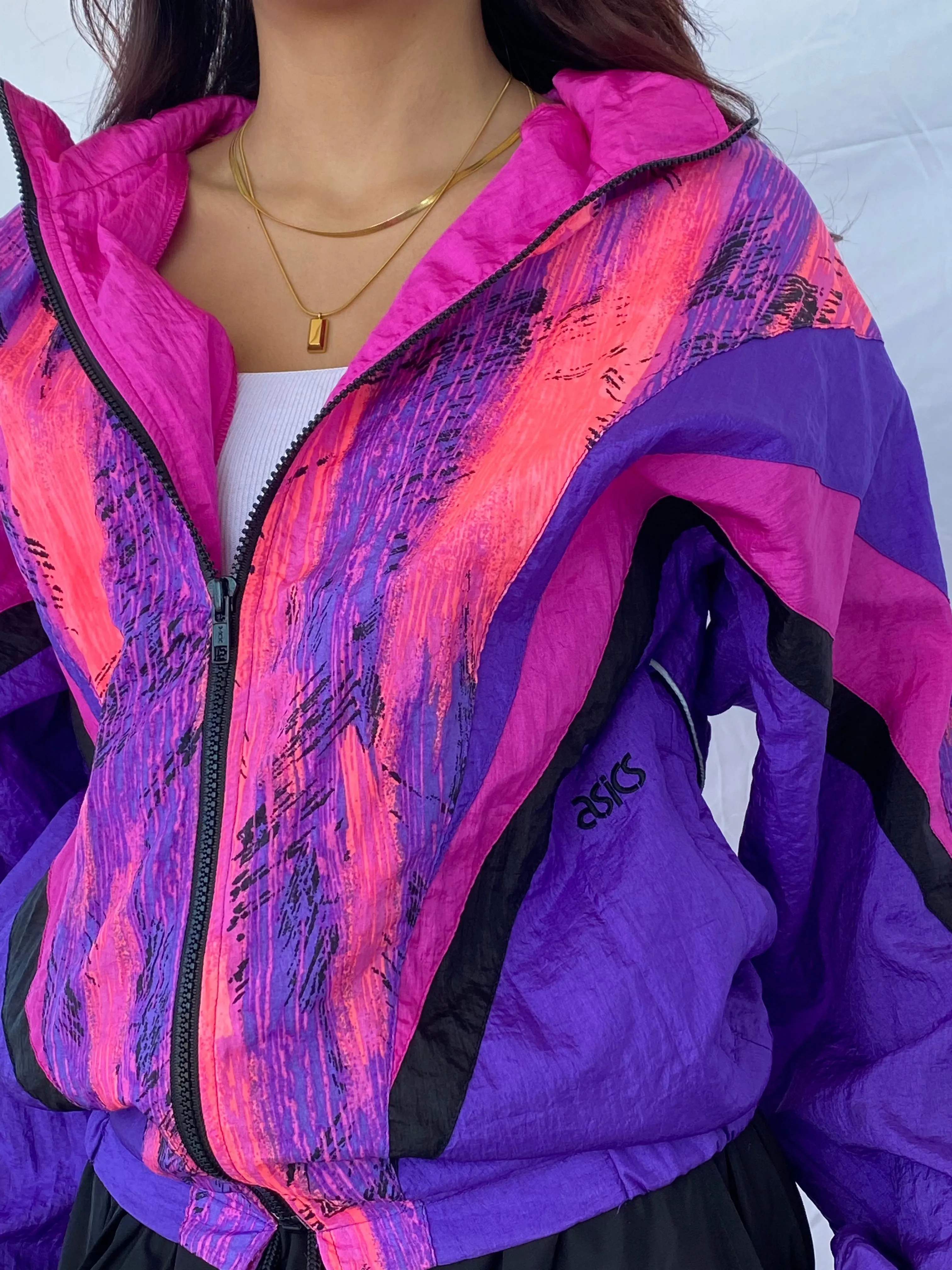 Vintage 90s ASICS Windbreaker Jacket