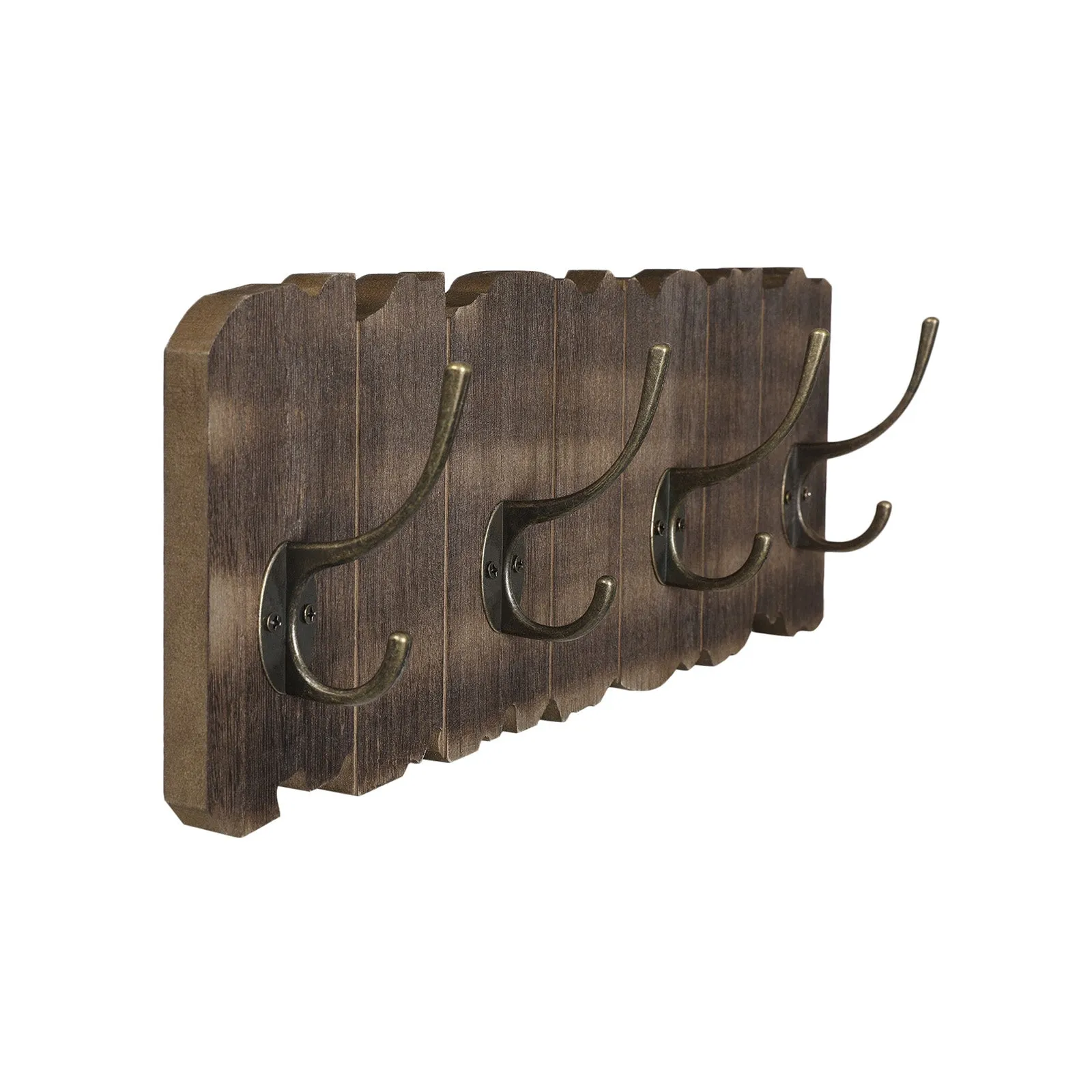 Wall Mounted Coat Rack with 4 Double Hooks