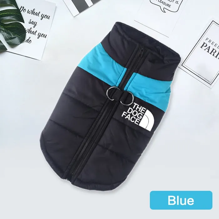 Waterproof Dog Clothes Pet Coat Winter Warm Vest Padded Zipper Jacket Dog Clothing for Small Medium Big Dogs The Dog Face Outfit