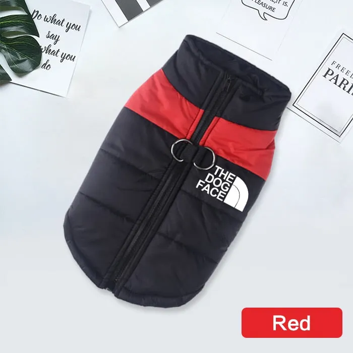 Waterproof Dog Clothes Pet Coat Winter Warm Vest Padded Zipper Jacket Dog Clothing for Small Medium Big Dogs The Dog Face Outfit