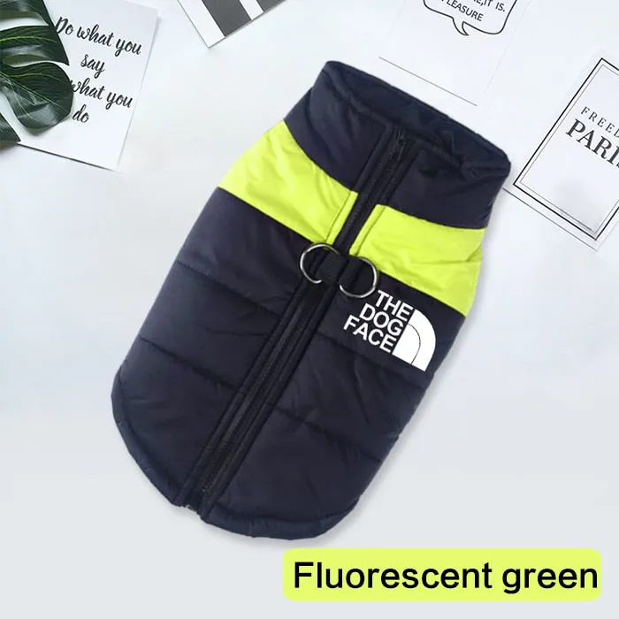 Waterproof Dog Clothes Pet Coat Winter Warm Vest Padded Zipper Jacket Dog Clothing for Small Medium Big Dogs The Dog Face Outfit