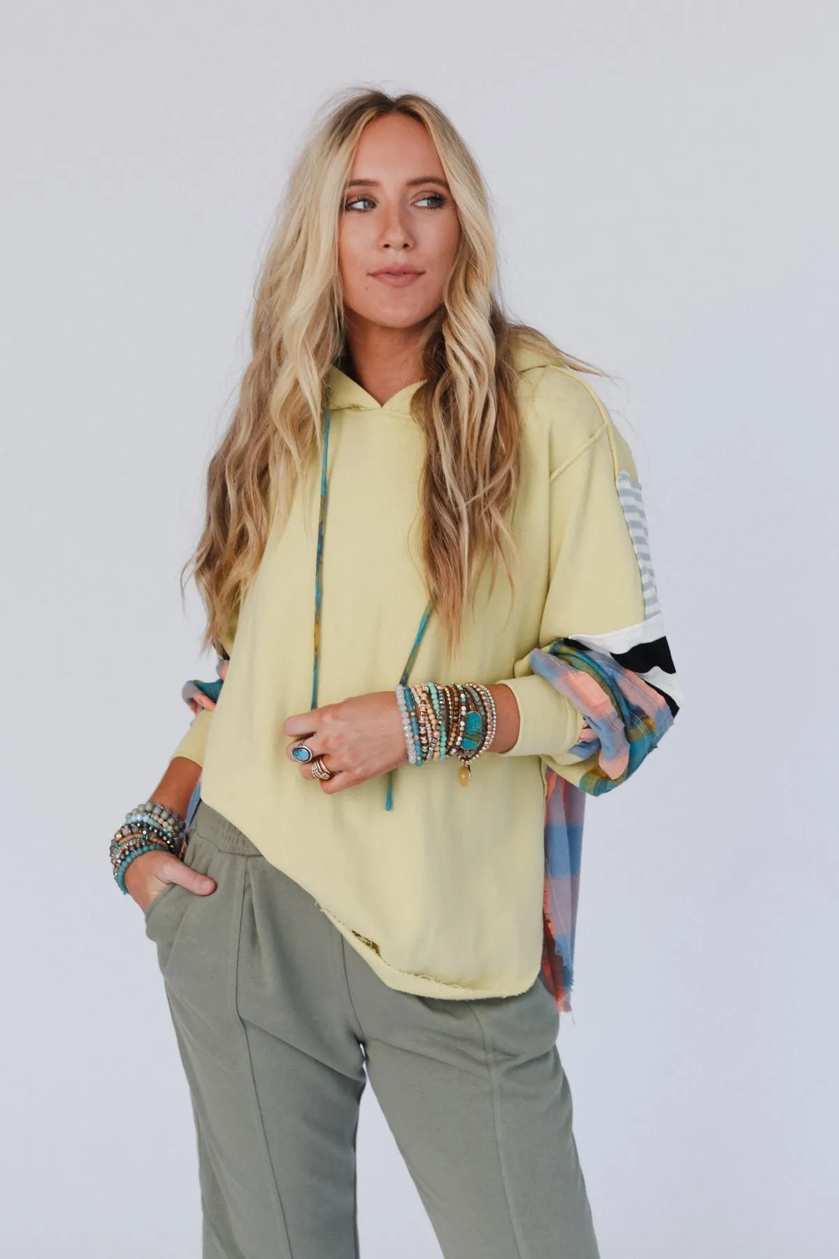 Waylynn Hoodie Pullover - Yellow