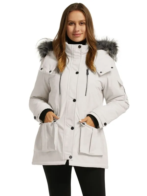 Women's Warm Winter Parka Coat With Hood