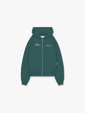 ZIP HOODIE OFFICIAL UNIFORM - GREEN/IVORY