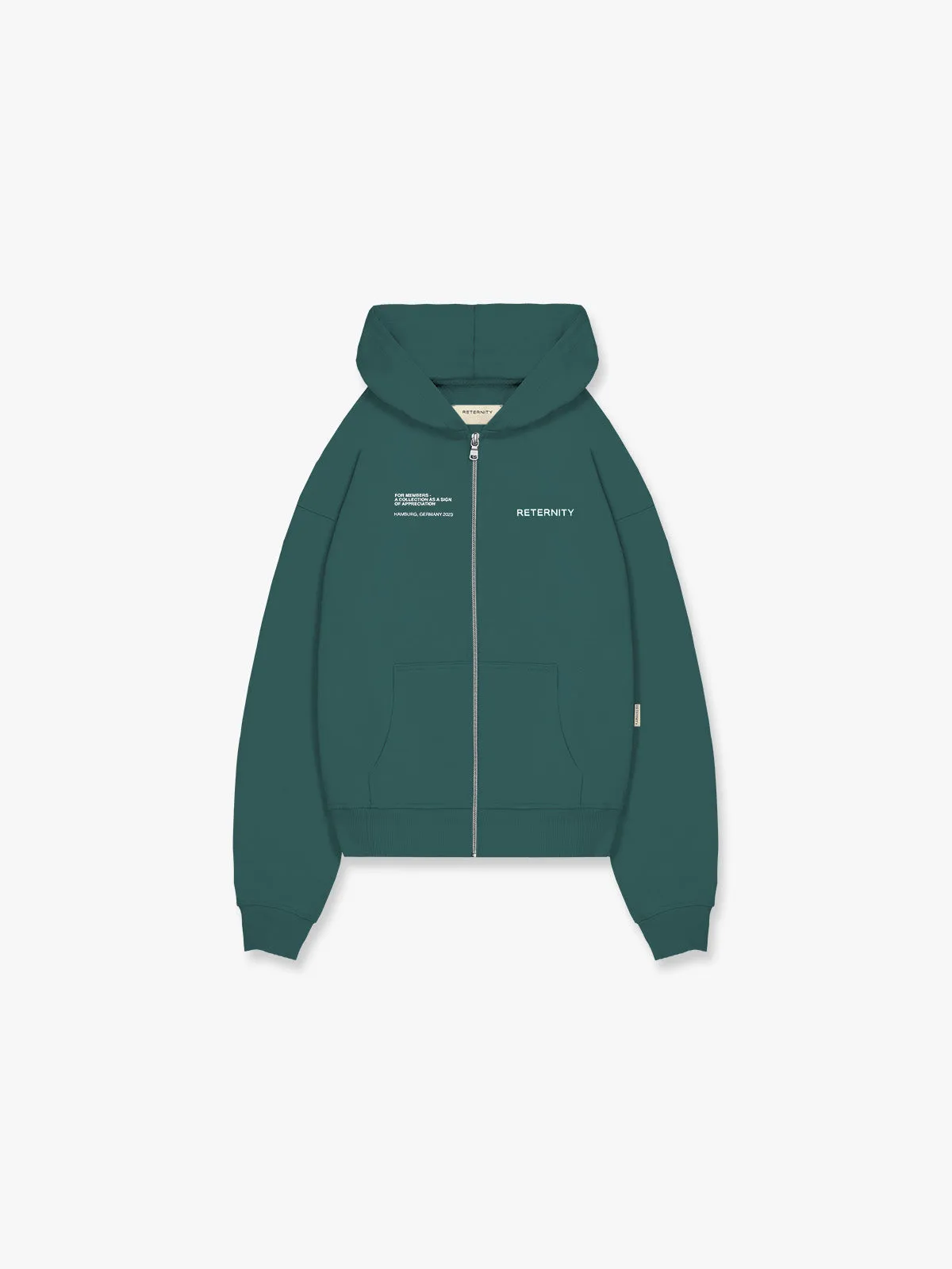 ZIP HOODIE OFFICIAL UNIFORM - GREEN/IVORY