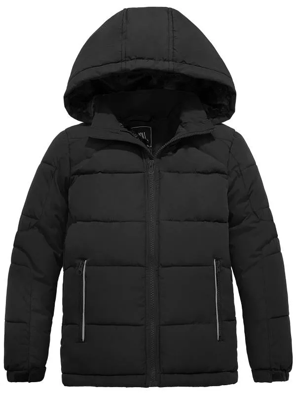 ZSHOW Boy's Hooded Puffer Jacket Fleece Outerwear Coat